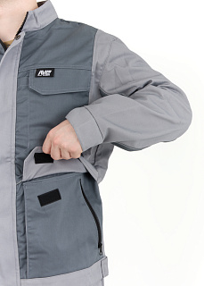 Антарес Костюм ИТР с полукомбинезоном NEW ENERGY (смесовая, серый/т.серый)